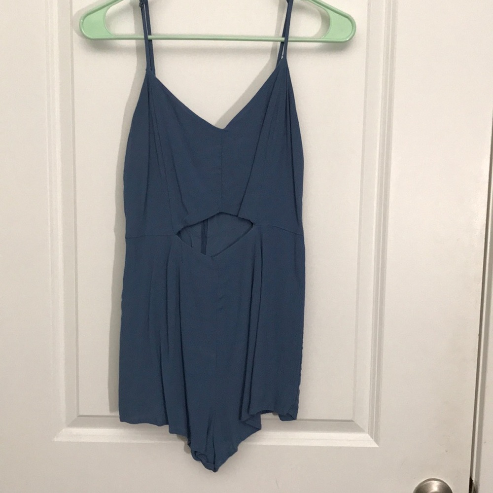 Blue romper with small cut out